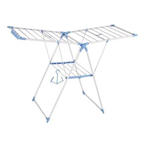 Best-seller Porte-vêtements en acier à 3 niveaux pour la maison Support Gullwing Séchoir pliant extérieur avec pince à chaussettes Porte-chaussures - Product Image 6
