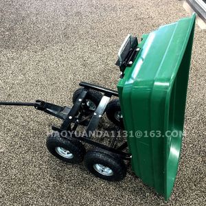OEM Heavy Duty <b>Garden</b> Plastic Dump <b>Truck</b> 4 Wheel Metal Trailer Tool Cart For Outdoor Use - Product Image 2