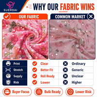 Kain Jaring Payet 140GSM Poliester Cetak Stretch Net Glitter Tulle untuk Gaun Anak Perempuan Rok Pesta Kostum Tari