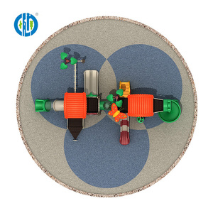 Bahçe kamu eğitim alanları-eğlence parkı plastik slayt açık oyun alanı ekipmanları - Product Image 3