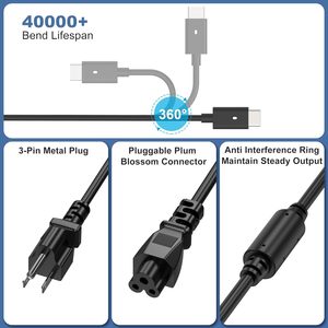Nouveau <span class=keywords><strong>chargeur</strong></span> d'ordinateur portable USB C 90W pour <span class=keywords><strong>Dell</strong></span> Xps LA90PM170 DA90PM170 DA65NM170 <span class=keywords><strong>Latitude</strong></span> 3400 3500 5400 5289 5300 7400 7300 7390 30W - Product Image 2