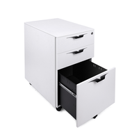 Armoire de rangement de bureau à trois tiroirs, mobile et amovible, pour l'organisation de documents et la réduction de la place, armoires d'archives