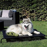 Vente en gros Tissu respirant en maille portable imperméable Lit surélevé intérieur lavable pour extérieur Lits pliants pour chiens en trampoline surélevé