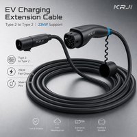 Station de recharge domestique 7 kW avec câble d'extension double prise, norme européenne, pour véhicule électrique nouvelle énergie, charge double tête 32A