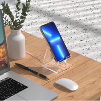 Vente au détail de haute qualité clair acrylique cellule support Mobile support téléphone numérique produit présentoir support