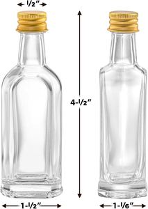 Botellas de Plástico PET Transparentes de 50 ml con Logotipo Personalizado, para Licor, Whisky, Tequila, Champán, Refrescos, con Tapa y Cuello Largo, Grado Alimenticio - Product Image 4