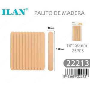 Bastoncini di legno ILAN 18x150mm 25 pezzi per artigianato e fai da te - Product Image 1
