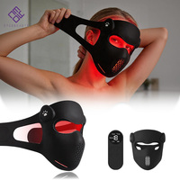 Masque facial LED sans fil EYCO 510(k) avec télécommande rechargeable pour la luminothérapie