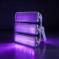 Projecteur LED UV 600W lumière noire IP66 395nm 365nm Lampe de polymérisation UV en alliage d'aluminium Garantie 5 ans pour scène, terrain de baseball, fête