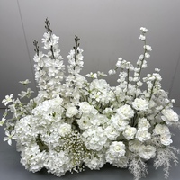 Super Grande Boule de Fleurs de 100 CM, Centre de Table Personnalisé, Rose Blanche et Hortensia, Composition en Soie Éclatante, Décoration pour Mariage, Anniversaire, Événement