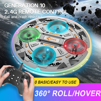 Jouet volant intérieur/extérieur, avion télécommandé 2,4 GHz, RC UFO avec lumières LED et maintien d'altitude 360° °   Avion en mousse EPP à roulettes