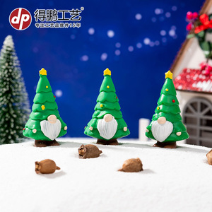 Christmas <b>Tree</b> Gnome Mini Figure Resin Ornament Holiday Decoration Christmas Theme - Product Image 4
