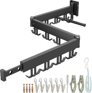 Tendedero de Ropa Plegable de Alta Calidad, Tendedero de Ropa Montado en la Pared, Tendedero de Ropa Retráctil para Colgar Ropa - Product Image 1