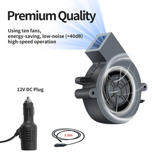 Alfombrilla de coche impermeable de refrigeración con ventilador ventilado de 12V, funda de asiento de cojín, poliéster automático Guangzhou, 2 uds., asientos de coche con aire acondicionado - Product Image 2