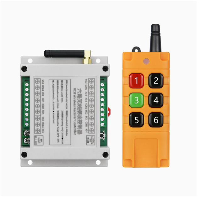 Six-channel Wireless Remote Control Switch 433 Circuit Breaker 220V Wiring-free Lighting Remote Controller RF Smart Switch