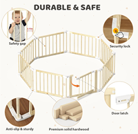 Barrière de sécurité pliable en bois pour bébé, portable et robuste avec boucle de verrouillage, couleur et taille personnalisables pour les enfants de 2 à 4 ans
