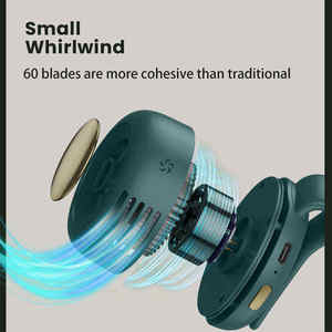 Mini <span class=keywords><strong>ventilateur</strong></span> USB portable - <span class=keywords><strong>Ventilateur</strong></span> sans pales Cyclone à clipser - Refroidisseur d'air portable pour extérieur - <span class=keywords><strong>Ventilateur</strong></span> de voyage silencieux à porter autour du cou - Product Image 4