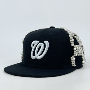 Casquette <span class=keywords><strong>Snapback</strong></span> Personnalisée à Visière Plate avec Logo Brodé en 3D, 100% Coton, 6 Panneaux, Haute Qualité pour la Vente en Gros - Product Image 1