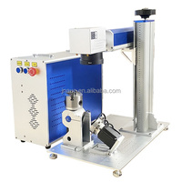 Machine de marquage laser 2D 2.5D 3D UV 10W CO2 RF 40W Fibre 100W avec rotation stylo, rotation anneau et rotation à rouleau