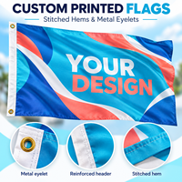 Drapeau publicitaire personnalisé en polyester, bannière double face, grande taille, résistant aux UV, durable, robuste, pour la promotion