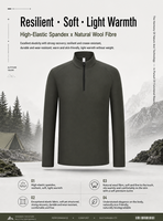 Pull-over de luxe pour homme en mélange de laine et modal, col montant, avec logo personnalisé, fermeture éclair quart de tour, tricot chaud automne-hiver, style décontracté chic