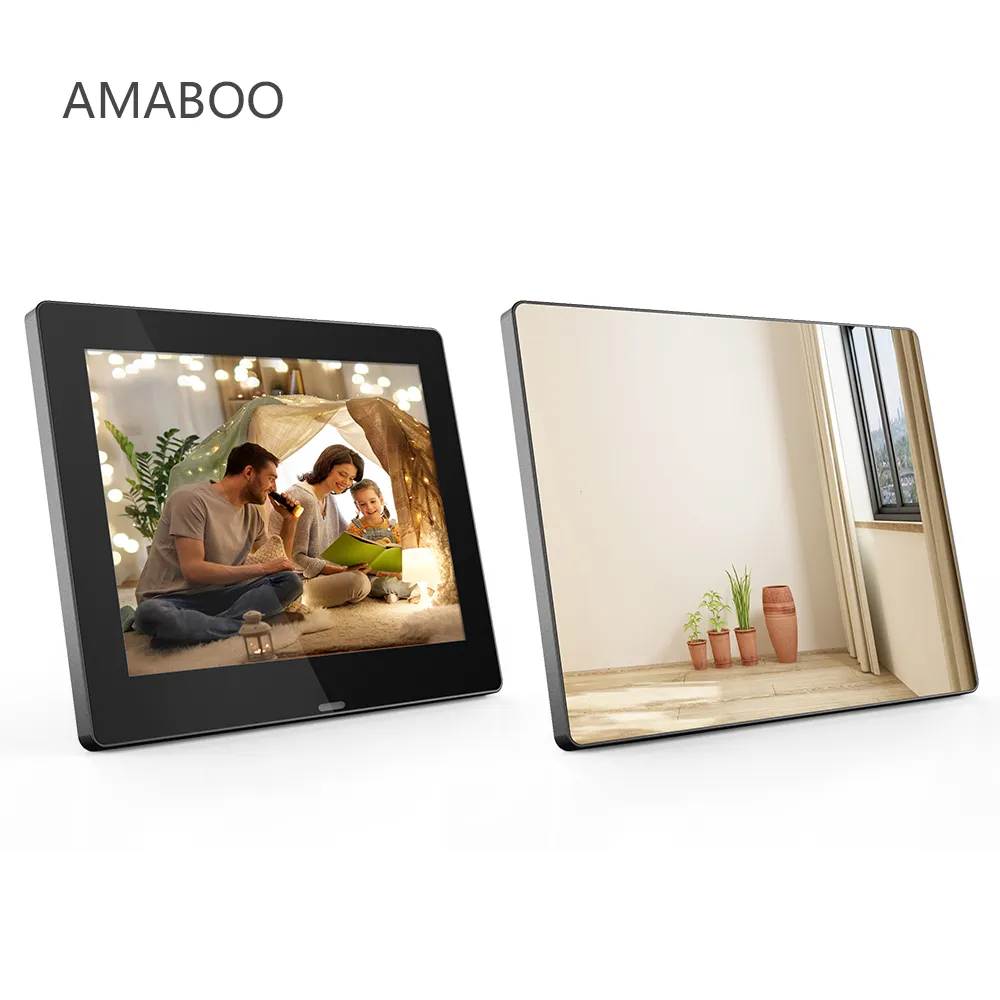 8-inch Floating Magic Mirror LCD Digital Photo Frame Make Up Mirror Playing Video Pictures