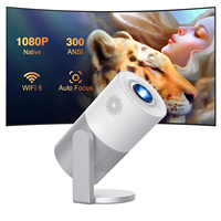 Projecteur LED LCD CR50 1080P 4K à marque privée, Android 9, haut-parleurs intégrés, 3000 lumens, design portable, home cinéma, utilisation en extérieur