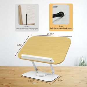 Support de livre <span class=keywords><strong>en</strong></span> <span class=keywords><strong>bois</strong></span> <span class=keywords><strong>Porte</strong></span>-<span class=keywords><strong>livres</strong></span> réglables Lecture mains libres Base pivotante à 360 ° Repos de livre de bureau <span class=keywords><strong>en</strong></span> <span class=keywords><strong>bois</strong></span> pour affichage Livre de cuisine - Product Image 4