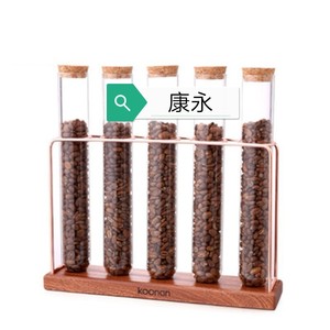Tubos de ensayo de vidrio para almacenamiento de granos de café Koonan 20X150 con tapas de corcho para organización de la cocina - Product Image 1
