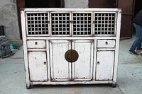 Vente d'usine Meubles en bois massif anciens Portes en bois sculptées en treillis Salon Cuisine Armoire