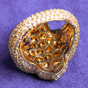 GRA Hip Hop Iced Out Bling 925 Sterling Silver Pass Tester Diamante VVS Moissanite Fleur Baguette Cruz Anel para Homens - Product Image 2