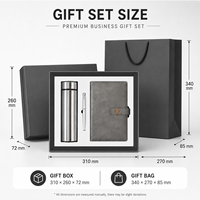 Nuevo Set de Regalo Corporativo con Termo de Acero Inoxidable, Bolígrafo Metálico y Cuaderno, con Logotipo Personalizado para Promociones Empresariales