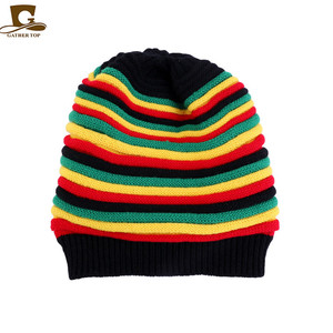Bonne qualité Uding jamaïque pull thermique rouge jaune bleu vert rayé Turban chapeau MXM-34 - Product Image 6