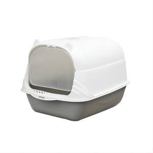 Toilette <span class=keywords><strong>pour</strong></span> chat de haute qualité, entièrement fermée, en matériau PP, avec <span class=keywords><strong>porte</strong></span> avant, bac à litière <span class=keywords><strong>pour</strong></span> chat - Product Image 1