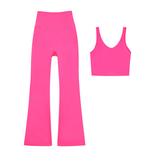 Pantaloni con fondo bandiera gilet a forma di U vestito nudo sensazione Fitness reggiseno sportivo di bellezza posteriore <span class=keywords><strong>abbigliamento</strong></span> Yoga Top - Product Image 5