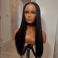 Peluca de encaje HD de cabello virgen en stock, proveedor mayorista, peluca frontal de encaje 13x4 de 14-34 pulgadas con cutícula alineada para mujeres afroamericanas