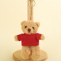 MIni personnalisé ours en peluche poupée en peluche LOGO personnalisé chemise t-shirt sac à dos pendentif pour événement entreprise présente