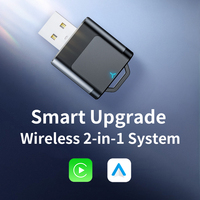 Nouvel adaptateur CarPlay sans fil pour iPhone et Android Auto, dongle filaire/sans fil 2-en-1, Plug & Play, WiFi 6, Bluetooth 5.4, ajustement universel