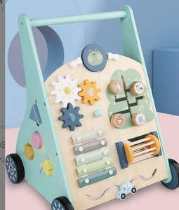 Juego Montessori Educativo para el Aprendizaje Temprano, Centro <span class=keywords><strong>de</strong></span> Actividades Multifuncional para Bebés, Andador <span class=keywords><strong>de</strong></span> Madera para Bebés - Product Image 3