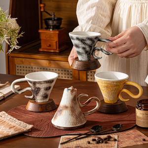 Juego de tazas de café de cerámica con diseño de animales, 150 ml, taza con forma de perro, gato o mascota, de <span class=keywords><strong>magnesia</strong></span>, con bandeja, para el hogar, la oficina, para latte, regalo. - Product Image 2
