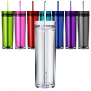 <span class=keywords><strong>2025</strong></span> Thương hiệu Mới nóng bán hàng 16oz Acrylic Skinny Tumbler uống cốc đôi tường rõ ràng nhựa cốc cốc với rơm - Product Image 1