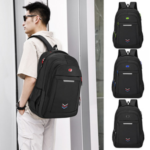 Black Laptop <b>Backpack</b> <b>Large</b> Capacity Durable Business Travel Work School Unisex Spring 2024 - Product Image 1