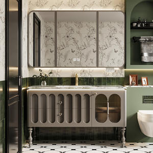 Mueble de Baño, Mueble de Baño Retro de Lujo con Lavabo Individual, Mueble de Baño con Espejo Antivaho Inteligente - Product Image 3