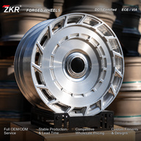 Jantes en aluminium forgé sur mesure ZKR, haute performance, finition argent brossé, style rétro, couverture intégrale, PCD 5x112 5x120, compatibles Maybach