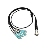 Câble de fibre optique blindé extérieur IP68 étanche ODC MPO femelle vers LC/UPC 8 fibres OM3 pour station de base 5G FTTA