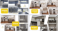 Armoires de cuisine modernes CBMmart avec portes shaker, comptoir stratifié, options marbre, design personnalisé respectueux de l'environnement