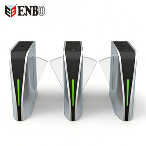 Biometric Security Access Control System for School Library <strong>Flap</strong> <strong>Barrier</strong> Gate Swing Turnstile with Face Fingerprint RFID Scanner - Product Image 2