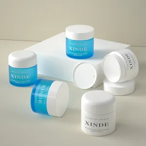 High Quality Custom White 30g Luxury PET Plastic Cosmetic Skincare Cream Jar With Screw Cap
