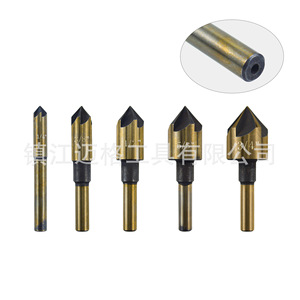 5Pc 82 Hex Shank Chamfering Cutter 3/4 5/8 1/2 3/8 1/4 Inch For Metal Sheet Steel Drilling - Product Image 3