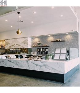 Rectangular Shape Commerical <strong>Breakfast</strong> Artificial Stone <strong>Free</strong> <strong>Standing</strong> Modern <strong>bar</strong> Counter for Sale - Product Image 2